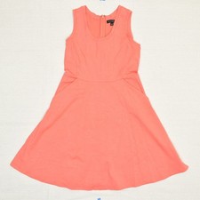 Banana Republic Women Fit & Flare Knee Length Dress Rayon Pink Size 4 Solid