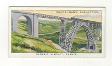Steam Train Card 1937. #19 Garabit Viaduct, France