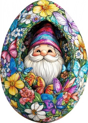 The Magic Egg (59 Piece Shaped Mini Wooden Jigsaw Puzzle)