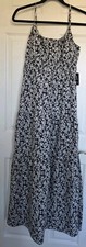 Express Floral Tiered Poplin Maxi Dress Spaghetti Strap Size XS