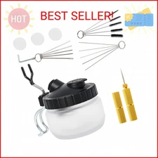 Airbrush Cleaning Kit Spray Wash Cleaning Pot Stabilizer Jar Bottles Holder with