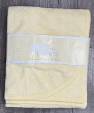 New Vintage Carter's Coordinates Yellow White Star Sweatshirt Receiving Blanket