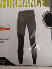 Coldpruf Long Johns Thermal Premium Performance Men's Base Layer Pants Black