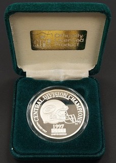 Green Bay Packers 1997 Central Division Champions 1 Oz .999 fine silver round!