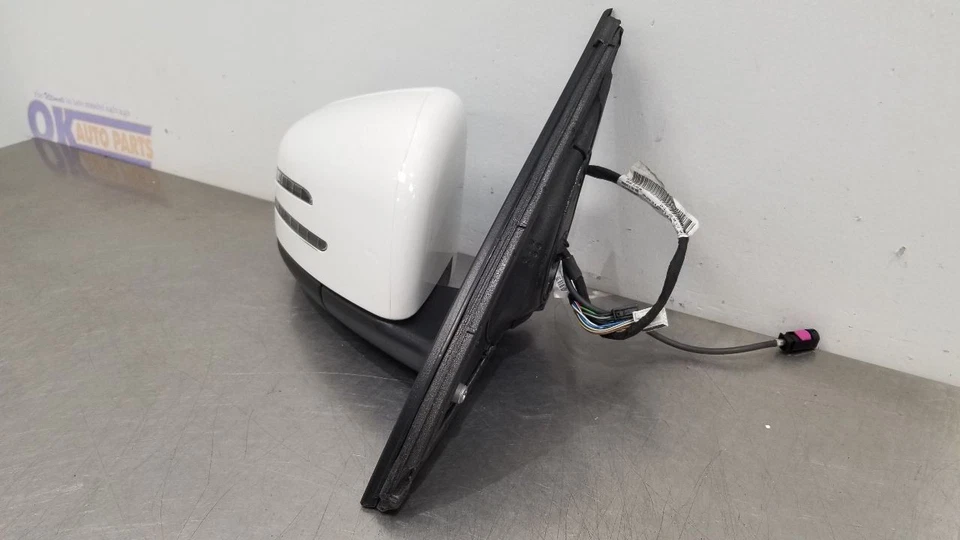17 MERCEDES BENZ GLS63 AMG W166 EXTERIOR SIDE VIEW MIRROR RIGHT PASSENGER WHITE - Image 3 of 4
