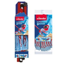 Vileda Supermocio Compact Mop 3 Action XL with extra 12 x 11 x 48 cm, Blue