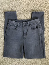 American Eagle Curvy Mom Jeans size 2 black light wash denim jeans