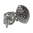 Vintage Sterling Silver Marcasite Ring & Earring