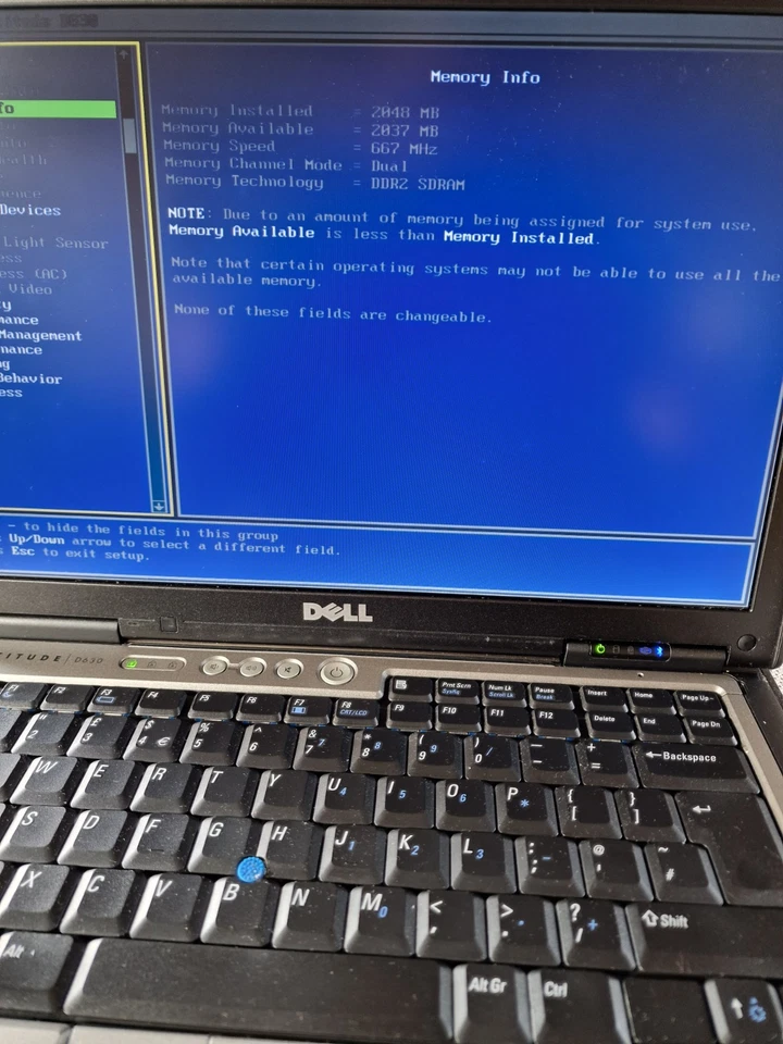 Dell Latitude D630 Laptop IC2D 2GHz 14" 80Gb Hdd 2gb Ram For Parts Read Descript - Image 4 of 4