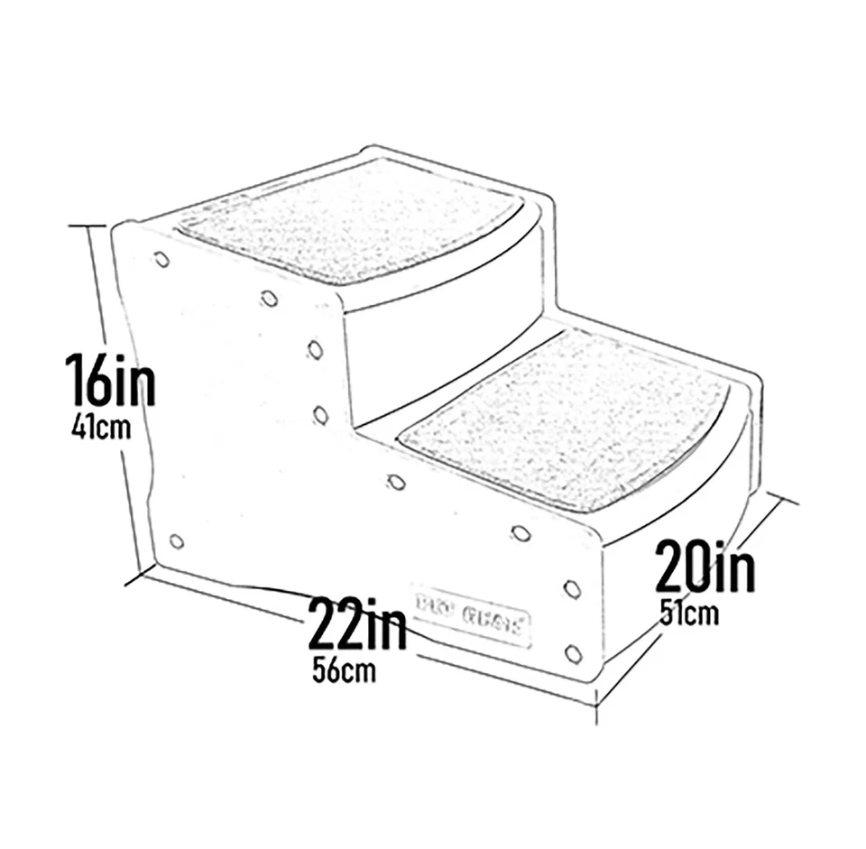 Pet Gear Easy Step II Escaleras Extra Anchas para Mascotas, 2 Escalones para Perros/Gatos hasta 200 p... Foto 2 de 3
