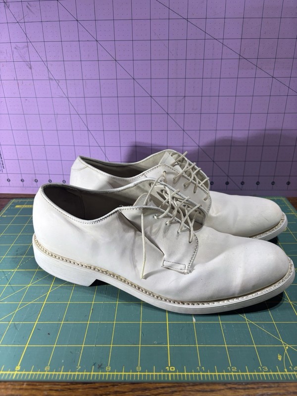 Bates Vintage White USMC Officer Military Shoes 9.5 D Used Vintage 1988