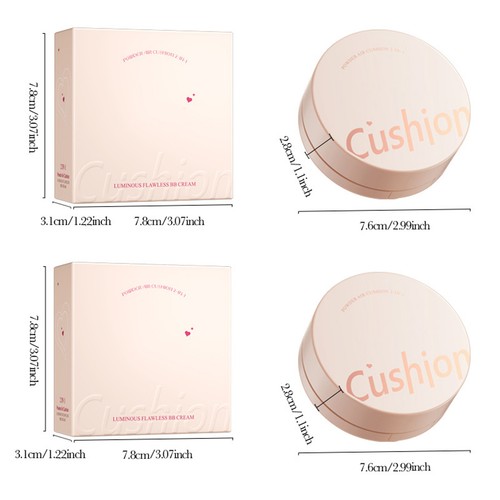 Women Double Layer Cushion Foundation Cosmetic 2 In 1 Air Cushion BB Cream 1Pcs - Picture 8 of 14