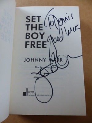 JOHNNY MARR signed signiert Autogramm ''SET THE BOY FREE'' Buch Book