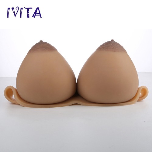IVITA 6XL FF Cup New Design Realistic Full Silicone Breast Forms For Drag Queens - Picture 3 of 12