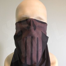 Skull Bandana Face Cover Hand Dyed on Large 26" x 25" Bandana