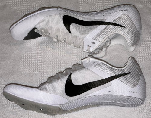 NIKE Zoom Rival Sprint White Black Track Spikes Shoes Mens Sz 6.5 7.5 9 10 12 - Picture 4 of 14
