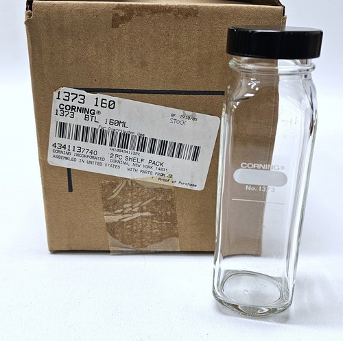 12 Corning 1373-160 ml Weithals Milch Verdünnungsflasche Schraubverschluss graduiert - Bild 1 von 3