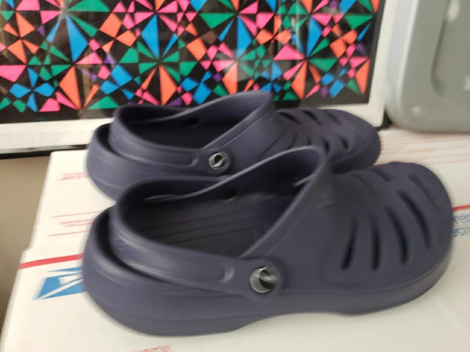 Sandalias impermeables de goma Nautica Slides para hombre 11 River Edge azul marino (T3#10) Foto 4 de 4