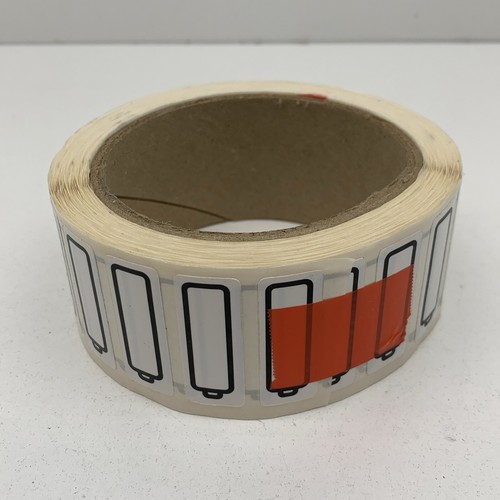 (25er-Pack) Leere Batterie Symbol Etikett Aufkleber 9/16" x 1-1/2" - Bild 6 von 12