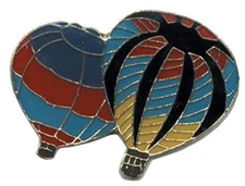 Pack of 12 2 Hot Air Balloons Bike Motorcycle Hat Cap Lapel Pin HP4680