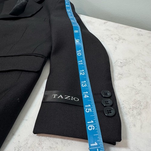 Boys Tazio Black 3 Piece Suit and White Button Down B347 Size 6 - Picture 11 of 15