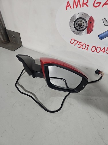 SKODA OCTAVIA MK3 DOOR MIRROR ELECTRIC POWER-FOLD in DRIVER SIDE RED LF3K 2017