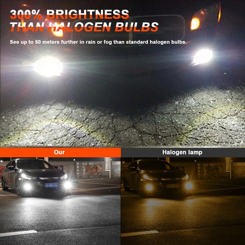 For Nissan Rogue 2014-2020 5202 2504 LED Fog Light Bulbs Super Bright White lamp - Picture 13 of 16