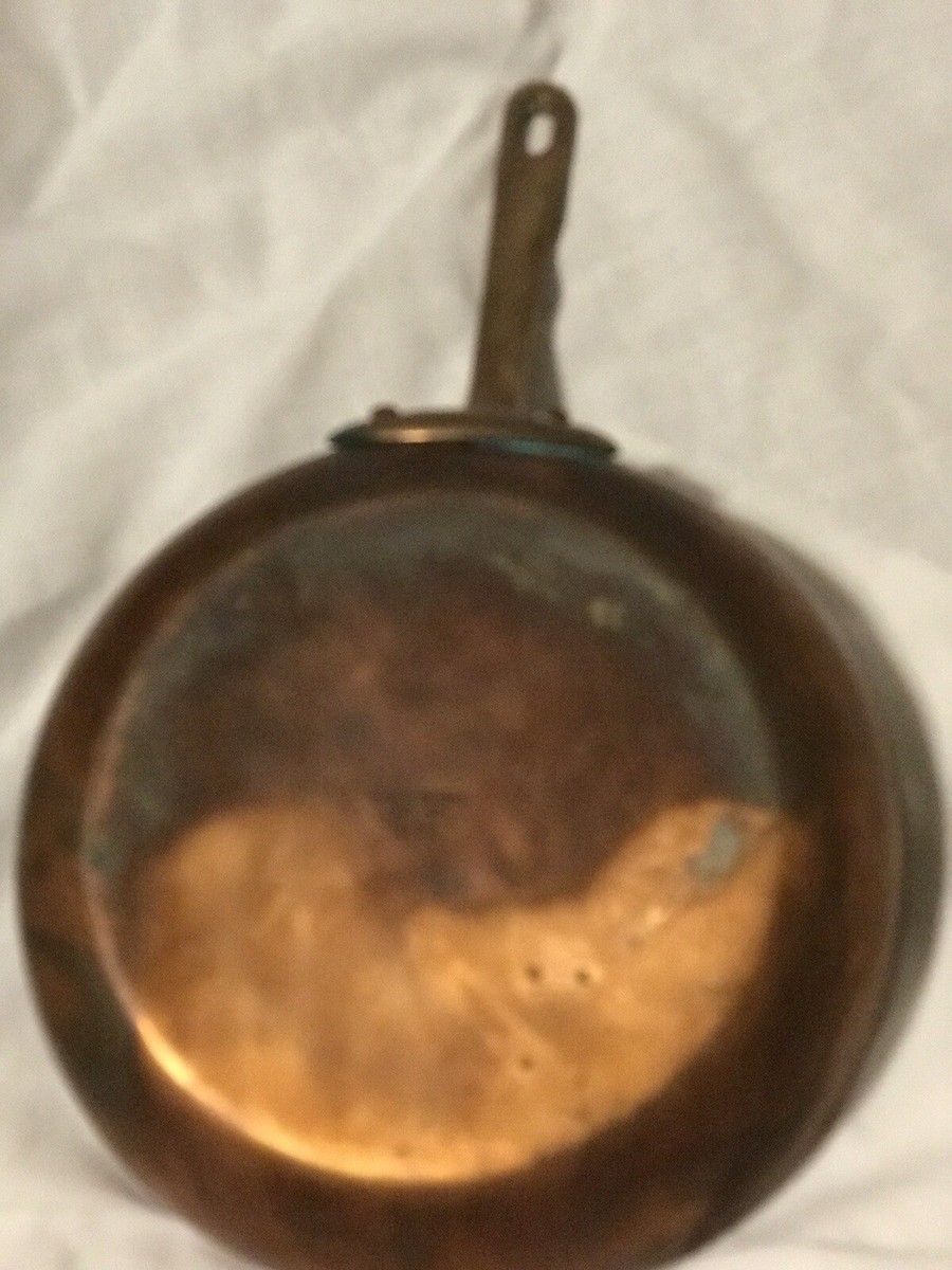 OLDMOUNTAIN 480深型 COPPER BRASS STAINLESS Bazar Francais New York “666” Copper Fry/Sauté Pan W/Brass Handle