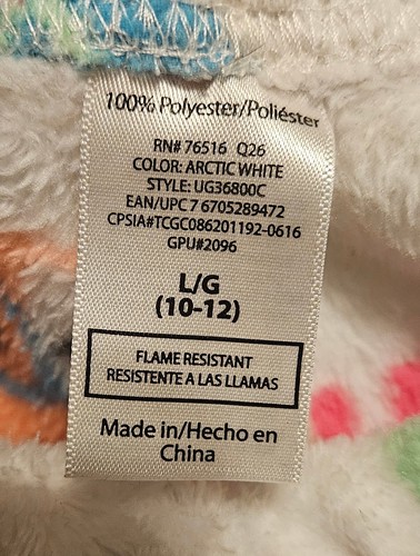 Unbranded Girls White With Cats Throughout Fuzzy Pajama Pants Size L 10/12 - Picture 4 of 8