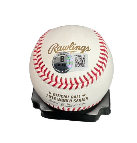 JASON HEYWARD CHICAGO CUBS SIGNED 2016 WORLD SERIES BASEBALL BAS Beckett Witness - Picture 3 of 4