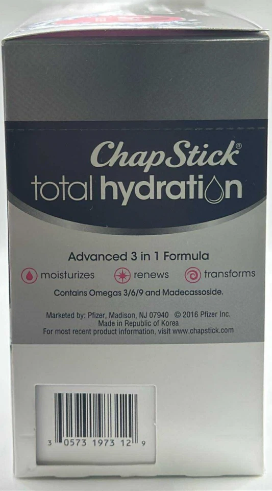 12PK Chapstick полное увлажнение 3 в 1 уход за губами ~ успокаивающий оазис ~ 0,12 унций EA ~ новый - Изображение 4 из 4