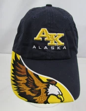 Artic Circle Enterprises AK Alaska Black Yellow Cap Hat Cotton Adjustable