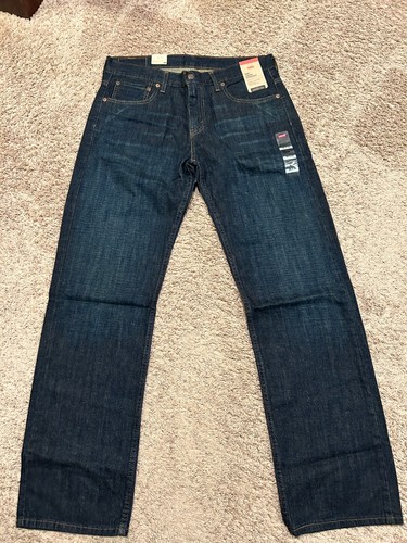 Levi's 569 Loose Straight Fit Jeans Dark Wash 100% Cotton 32X34 NWT RT$69.5 D12 - 第 2/7 張圖片