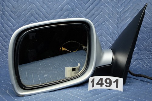 VW Touareg Door Mirror Driver LH 14-Wire Power Fold Silver 2007-2004 OEM 1491 - Picture 6 of 9