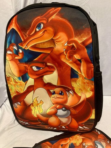 3PCS Kids Preschool Bag Set! Backpack, Lunch Bag& Pencil Case - Orange, Dinosaur - Picture 4 of 5