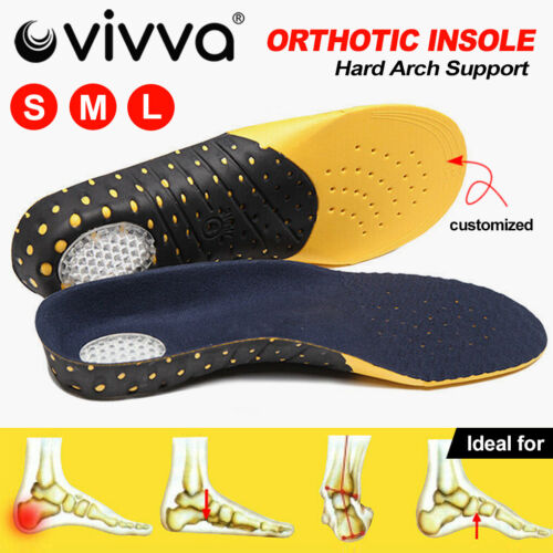 Orthotic Insoles Shoes Insert Pad Flat Feet High Arch Support Plantar Fasciitis - Picture 1 of 11