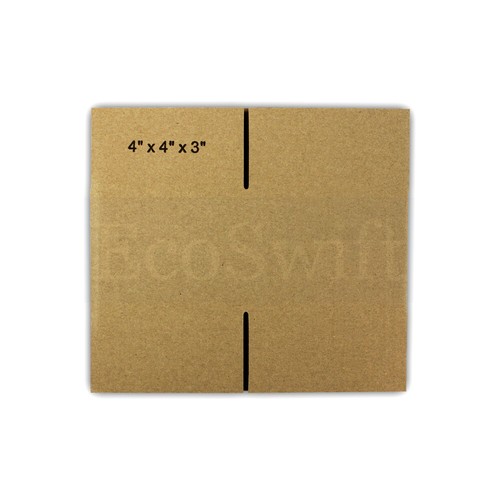 1-200 4x4x3 "EcoSwift" Cardboard Packing Mailing Shipping Corrugated Box Cartons - Picture 6 of 6