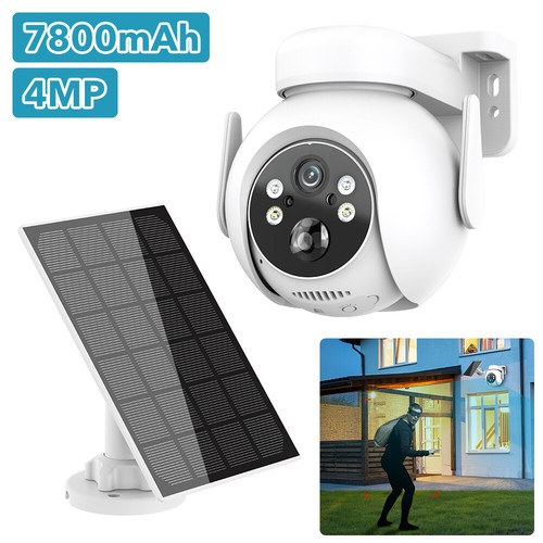 Home Security WiFi Camera System Solar 360° PTZ Wireless 4MP Outdoor IP Cam CCTV - Bild 20 von 23