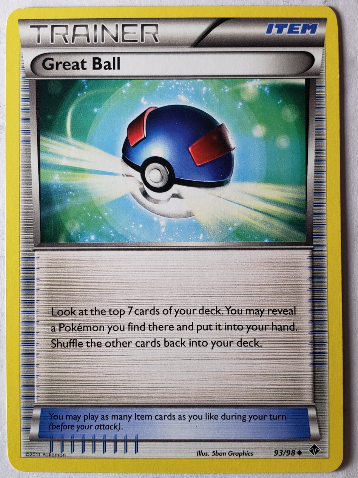 Great Ball 93/98 VLP / NM - Emerging Powers Pokemon Card - $2 Combined Shipping