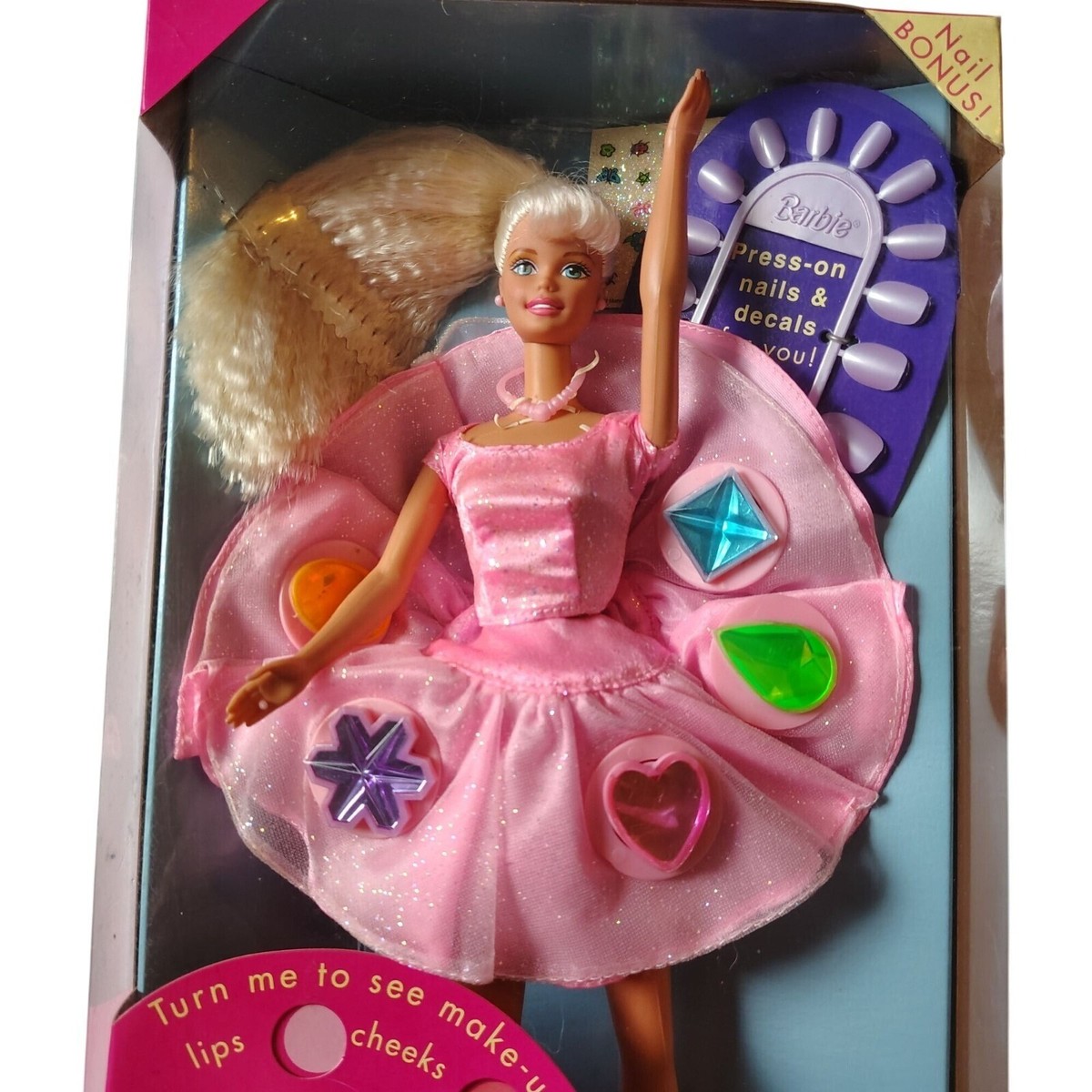 Vintage 1997 Mattel TWIRLIN' MAKE-UP BARBIE DOLL 18421 NRFB for