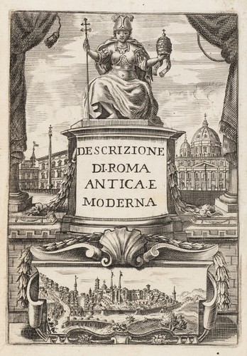 Frontispiz zu Roma. Antica e Moderna, 1745, KSt. Klassizism Unbekannt (18.Jhd)