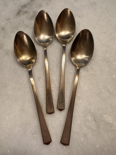 4/DIRILYTE DIRIGOLD EMPRESS GOLD 6” FLATWARE TEASPOONS - Picture 5 of 6
