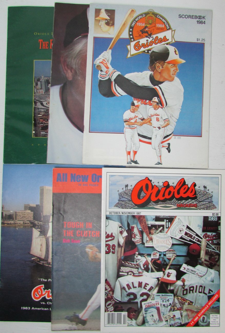Lot of 6 Baltimore Orioles Scorecards/Programs 1980's Camden Opening Day 146803 | eBay