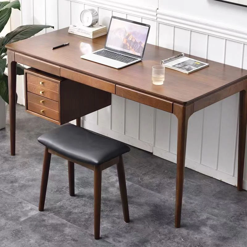 Dressing stool stool Saddle stool Solid wood soft bag stool Bedroom desk stool - Image 3 of 4