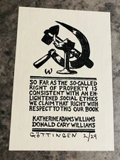 Bookplate Donald Cary Williams Die Krise der Psychologie Karl Bühler 1927  1st.