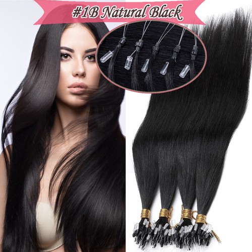 THICK 300S Micro Loop Ring Micro Beads Russian Real Remy Human Hair Extensions - Picture 29 of 40