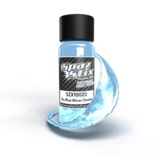 SPAZ STIX SKY BLUE MIRROR CHROME AIRBRUSH PAINT 2 OZ. SZX10020 LEXAN RC R/C