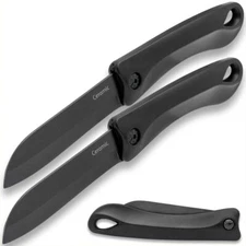 Ceramic Blade Pocket Knife Two-Pack | TPU Handle | 7 2/5" Overall Length