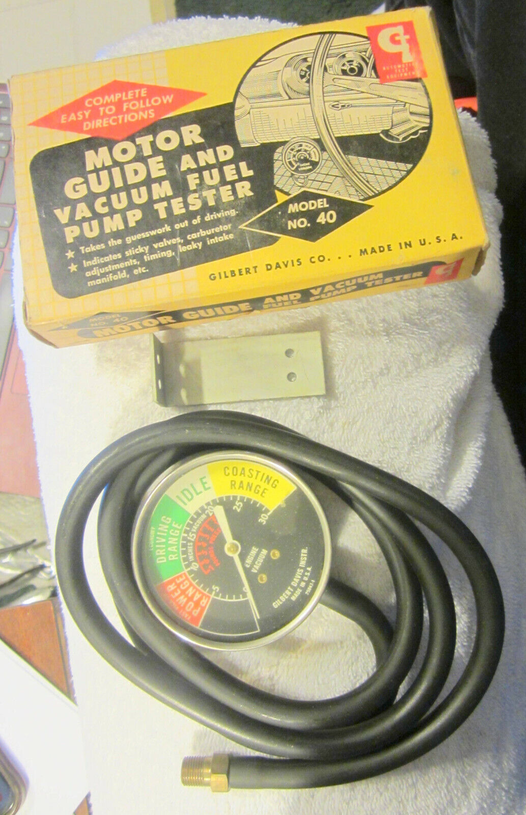 Vintage Gilbert Davis Engine Vacuum Fuel Pump Tester  USA model 40,New in box