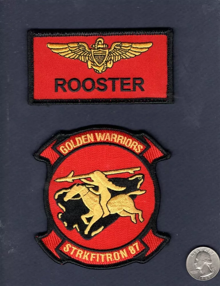 Bradley ROOSTER Bradshaw TOP GUN Maverick Movie VFA-87 Navy Squadron Patch  Set 2